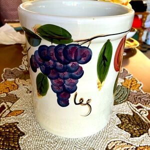 PRETTY KITCHEN UTENSILS CROCK WITH FLOWERS HD DESIGNS MICROWAVESAFE